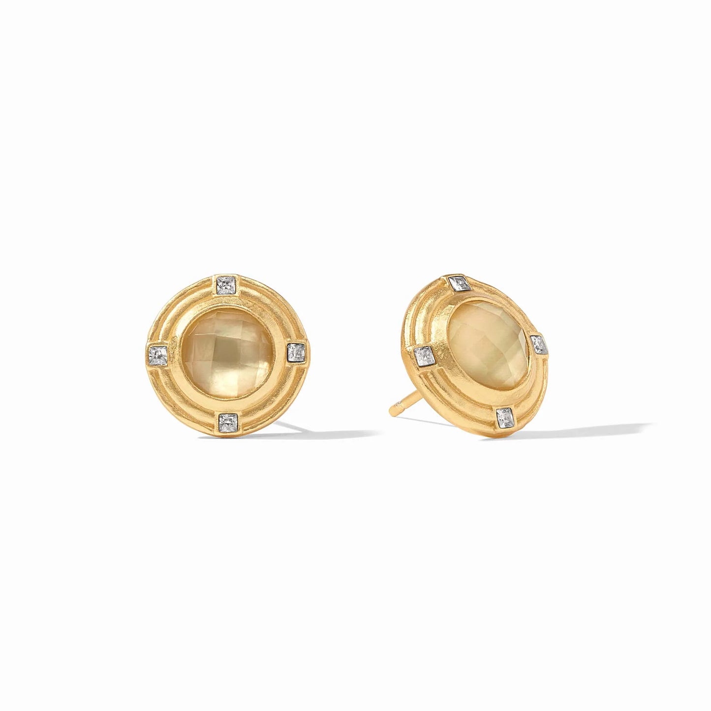 Julie Vos - Astor Stone Stud Iridescent Champagne
