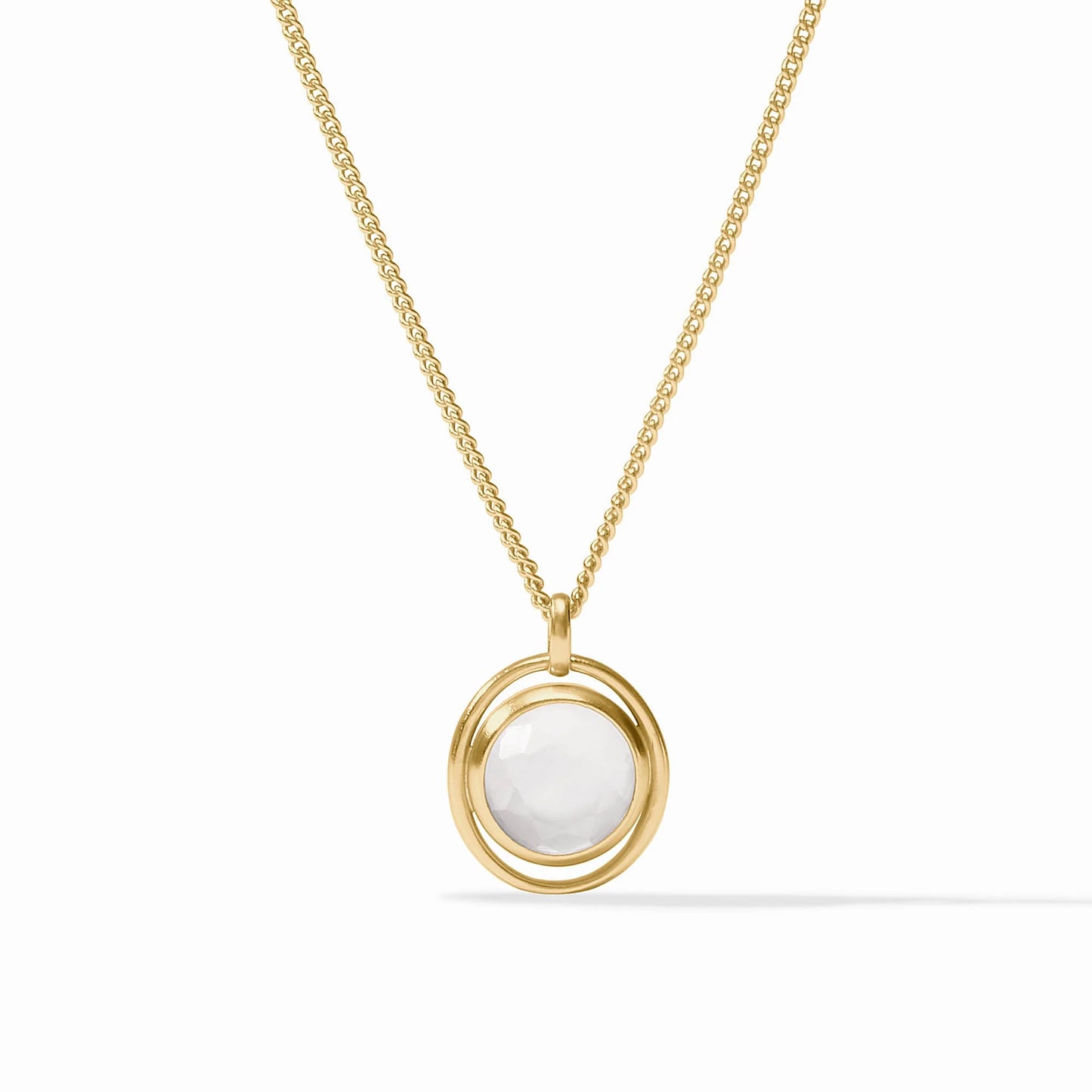 Julie Vos - Laguna Solitaire Necklace Iridescent Clear Crystal