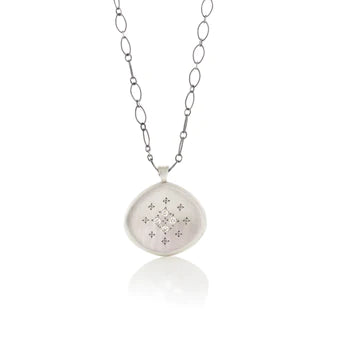 Adel Chefridi- Four Star Silver Lights Diamond Pendant