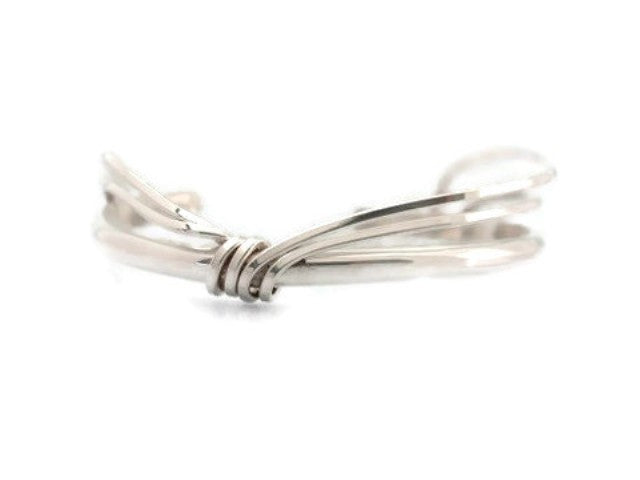 Sterling Silver Cuff with Double Wire Wrap