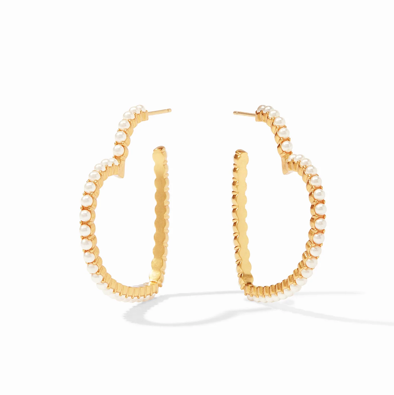 Julie Vos - Esme Heart Pearl Hoop