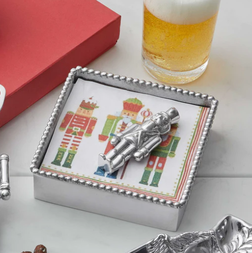 Mariposa Nutcracker Beaded Napkin Box