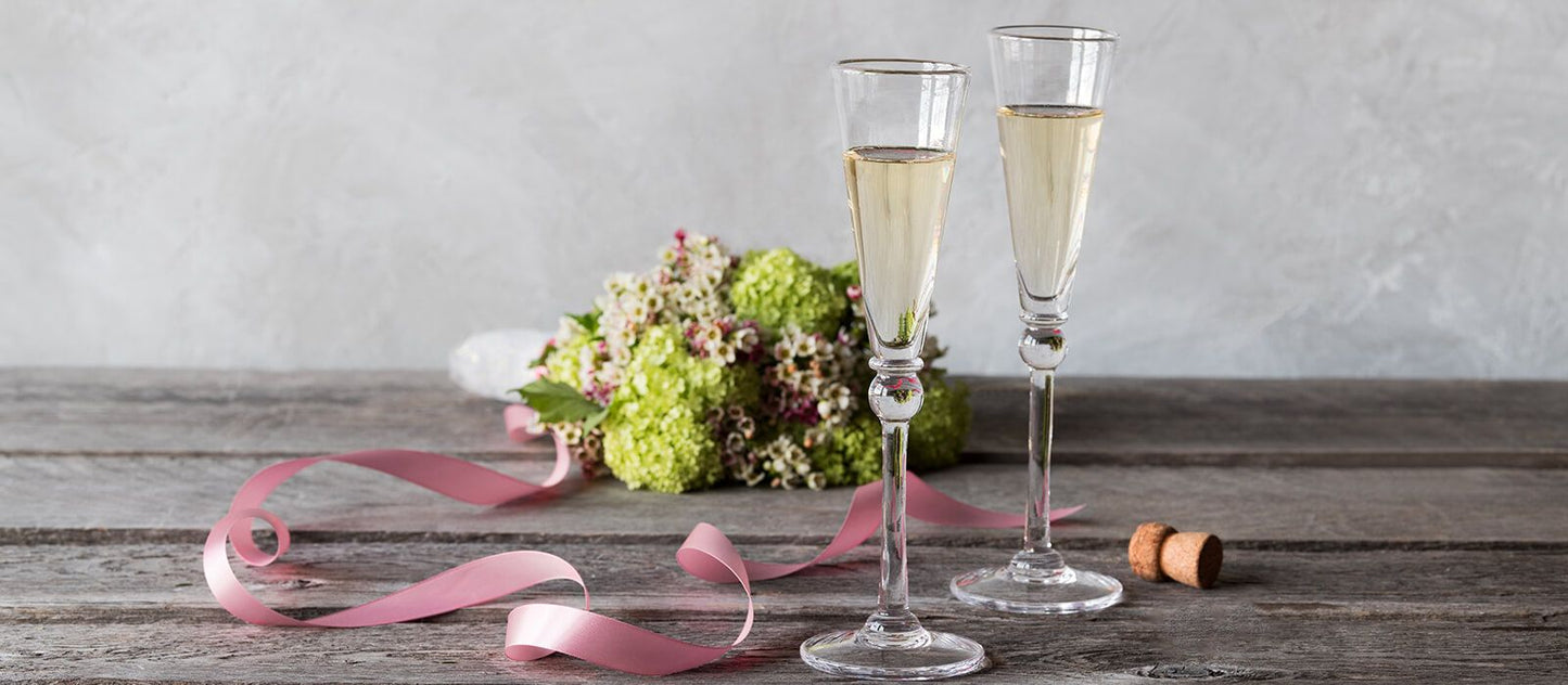 Simon Pearce Hartland Flute Pair