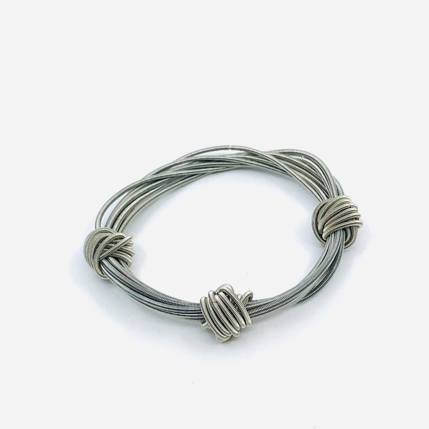 Piano Wire Silver Knots