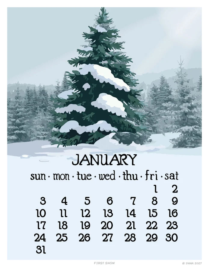 2027 Abacus Wall Calendar