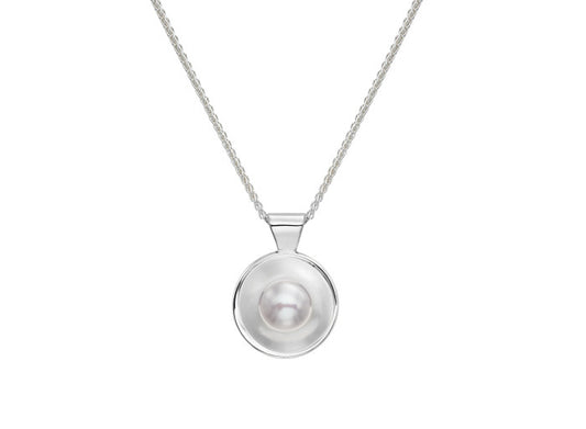 Ed Levin Sun Glow Pendant Sterling Silver with Pearl