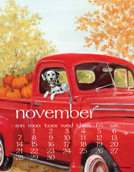 2027 Dog Days Poster 11X14 Calendar