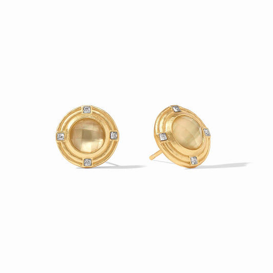 Julie Vos - Astor Stone Stud Iridescent Champagne