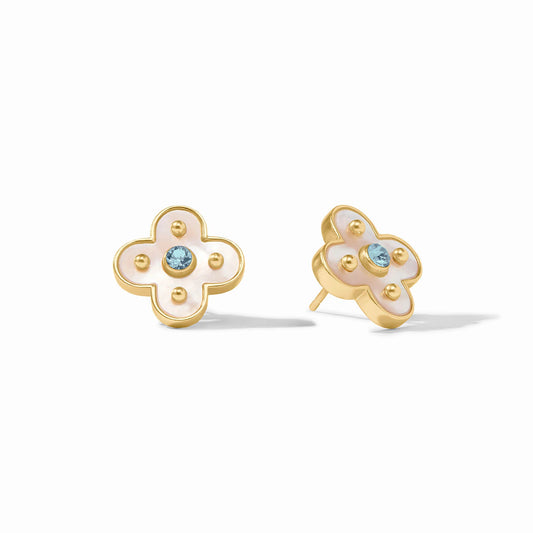 Julie Vos - Colette Stud Chalcedony Blue