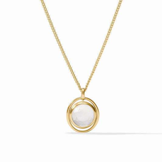 Julie Vos - Laguna Solitaire Necklace Iridescent Clear Crystal