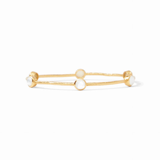 Julie Vos - Milano Luxe Bangle Iridescent Clear Crystal Small