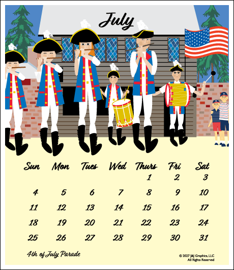 2027 J&J Graphics Boston Jewel Case Calendar