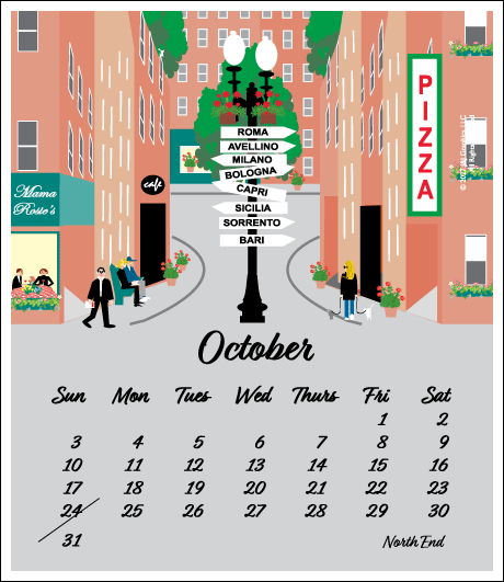 2027 J&J Graphics Boston Jewel Case Calendar
