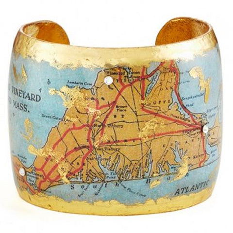Evocateur Martha's Vineyard Map Cuff