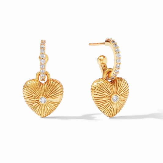 Julie Vos - Esme Heart Hoop & Charm Earring